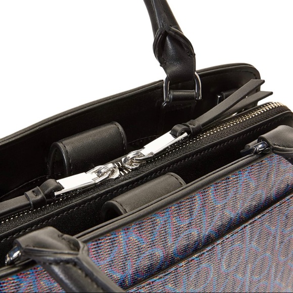 Calvin Klein Margot Textured Logo Emboss Satchel - Picture 6 of 16